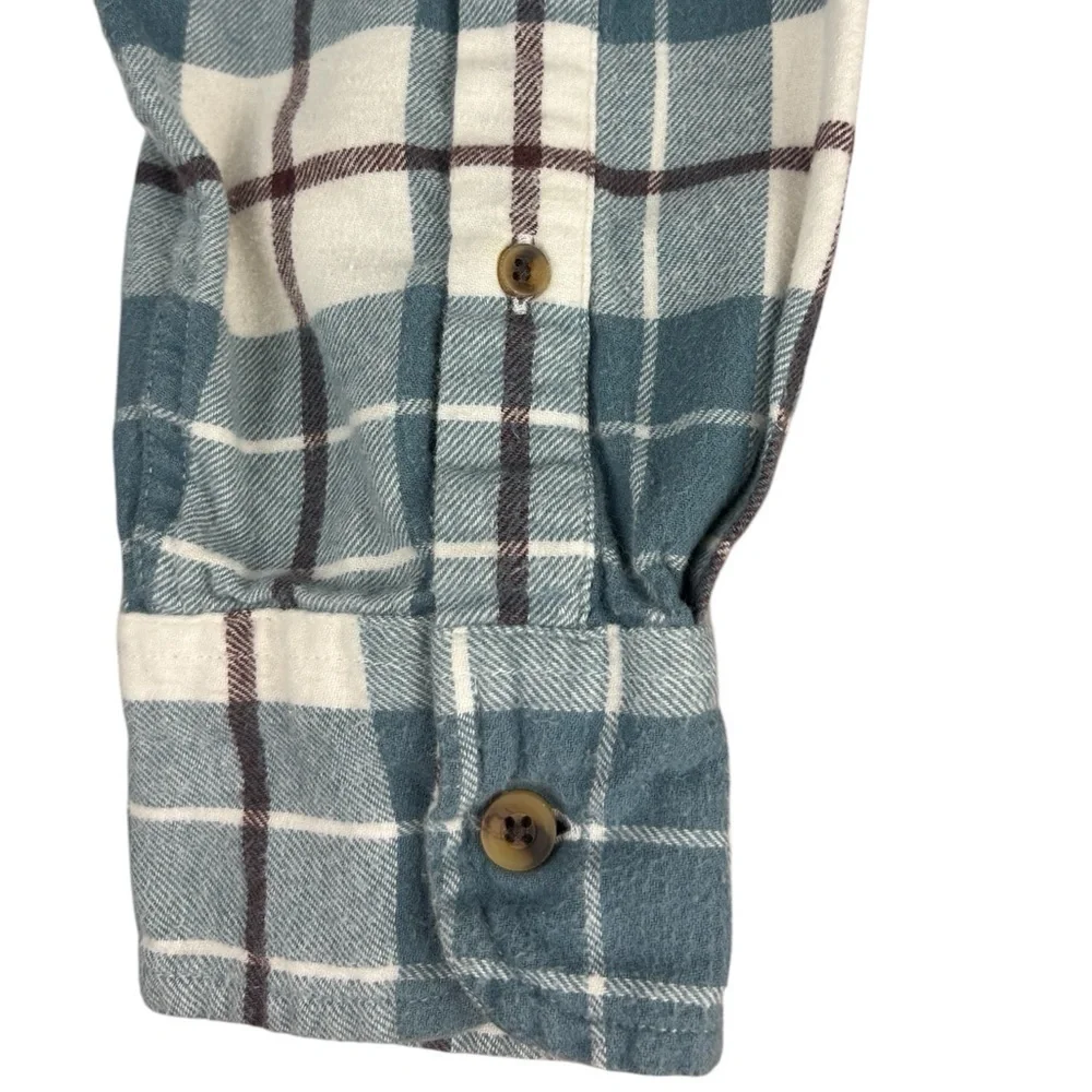 J Crew Mercantile Slim Fit Men’s Flannel Shirt Casual Fall Size Large Plaid